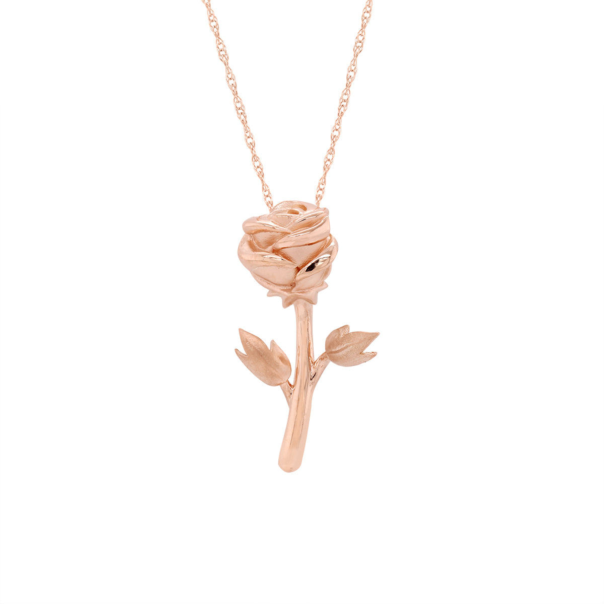 PETITE GOLD ROSE FLOWER PENDANT NECKLACE - Howard's Jewelry