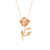 PETITE GOLD VIOLET FLOWER PENDANT NECKLACE