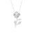 PETITE GOLD VIOLET FLOWER PENDANT NECKLACE