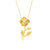 PETITE GOLD VIOLET FLOWER PENDANT NECKLACE