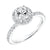 Artcarved CLASSIC halo engagement ring with diamond band