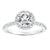 Artcarved CLASSIC halo engagement ring with diamond band