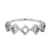 WHITE GOLD FASHION RING WITH GEOMETRIC SHAPES, .25 CT TW