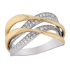 TWO-TONE GOLD FASHION RING WITH 66 DIAMONDS, .36 CT TW