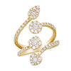 YELLOW GOLD FASHION RING WITH DIAMOND SHAPES, 1.31 CT TW