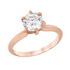 ROSE GOLD ENGAGEMENT RING WITH ROUND CUT LAB GROWN DIAMOND, 1.17 CT
