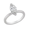 CLASSIC WHITE GOLD ENGAGEMENT RING WITH 1.52 CARAT MARQUISE LAB GROWN DIAMOND AND HIDDEN HALO