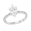 WHITE GOLD LAB GROWN DIAMOND ENGAGEMENT RING WITH MARQUISE CENTER, 1/4 CT TW