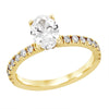 CLASSIC YELLOW GOLD ENGAGEMENT RING WITH LAB GROWN DIAMOND CENTER, 1.48 CT TW