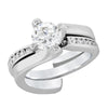 WHITE GOLD BYPASS STYLE DIAMOND BRIDAL SET, 1.26 CT TW