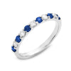 SAPPHIRE AND DIAMOND STACKABLE ANNIVERSARY RING .50 ct tw