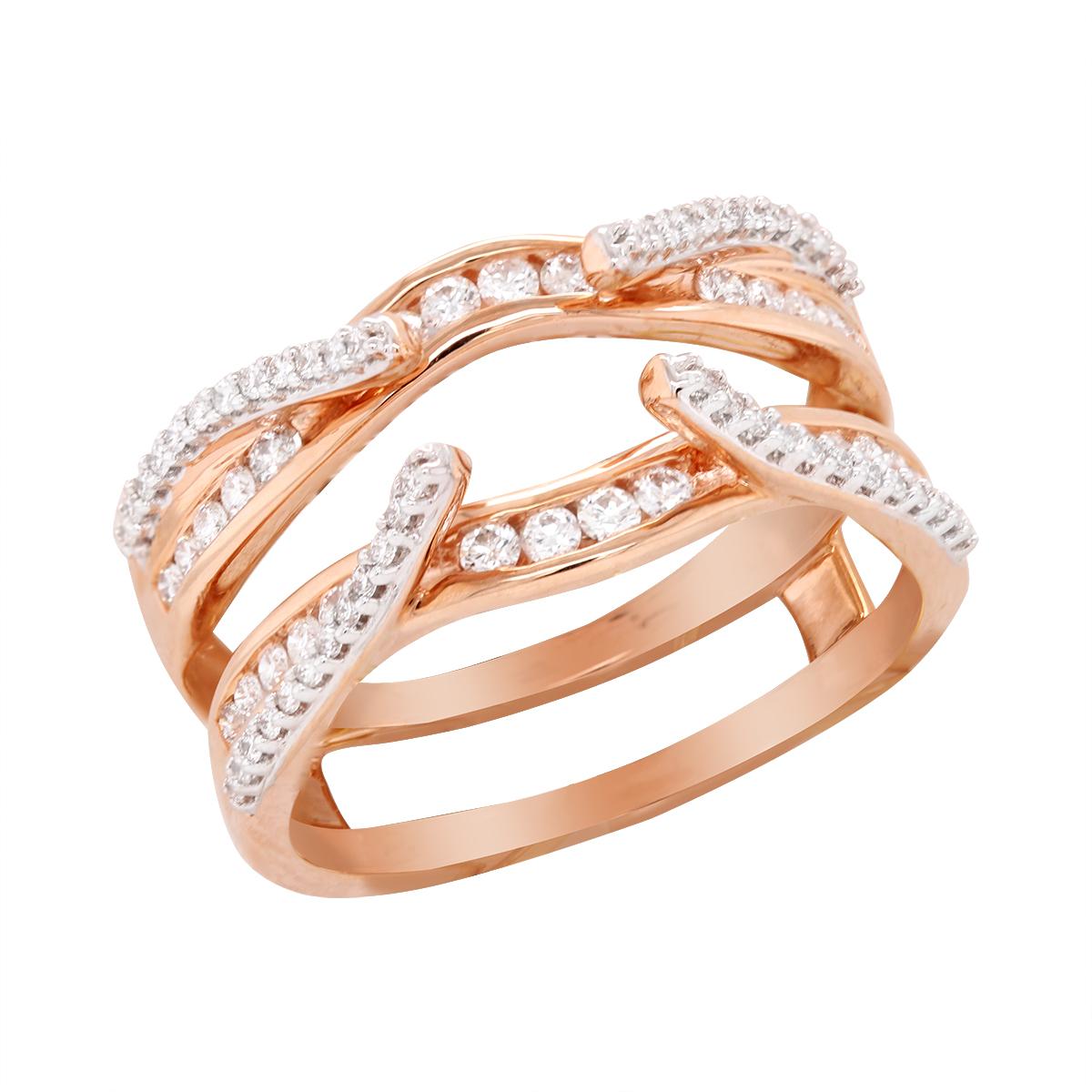 ROSE GOLD WEDDING RING INSERT, .50 CT TW