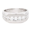 MENS WHITE GOLD WEDDING RING WITH CHANNEL SETTING, .96 CT TW