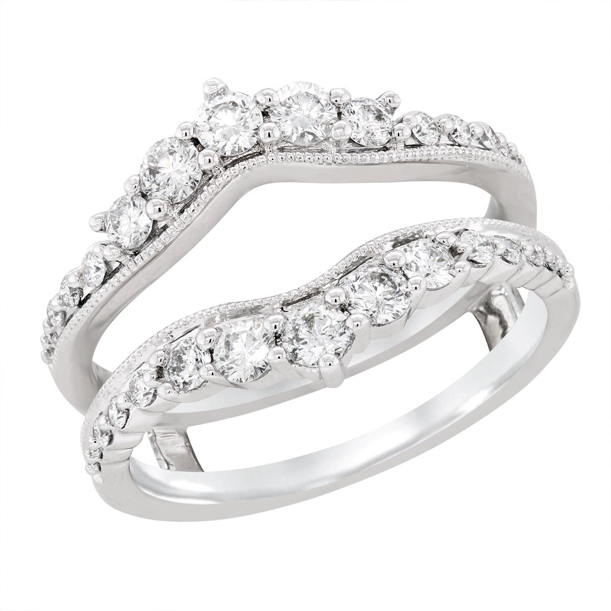 Spring Insert Diamond Ring WHITE GOLD DIAMOND WEDDING RING INSERT, .75 CT TW - Howard's Jewelry Center