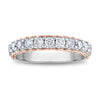 TWO-TONE GOLD WEDDING RING WITH LAB GROWN DIAMONDS, 3/4 CT TW