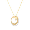 MODERN YELLOW GOLD NECKLACE WITH 28 ROUND CUT DIAMONDS, .15 CT TW