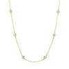 YELLOW GOLD NECKLACE WITH 12 ROUND CUT DIAMONDS, 2.08 CT TW