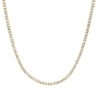 YELLOW GOLD TENNIS NECKLACE WITH 215 DIAMONDS, 6.50 CT TW