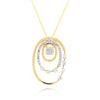 MODERN YELLOW GOLD FASHION NECKLACE WITH DIAMONDS, .25 CT TW