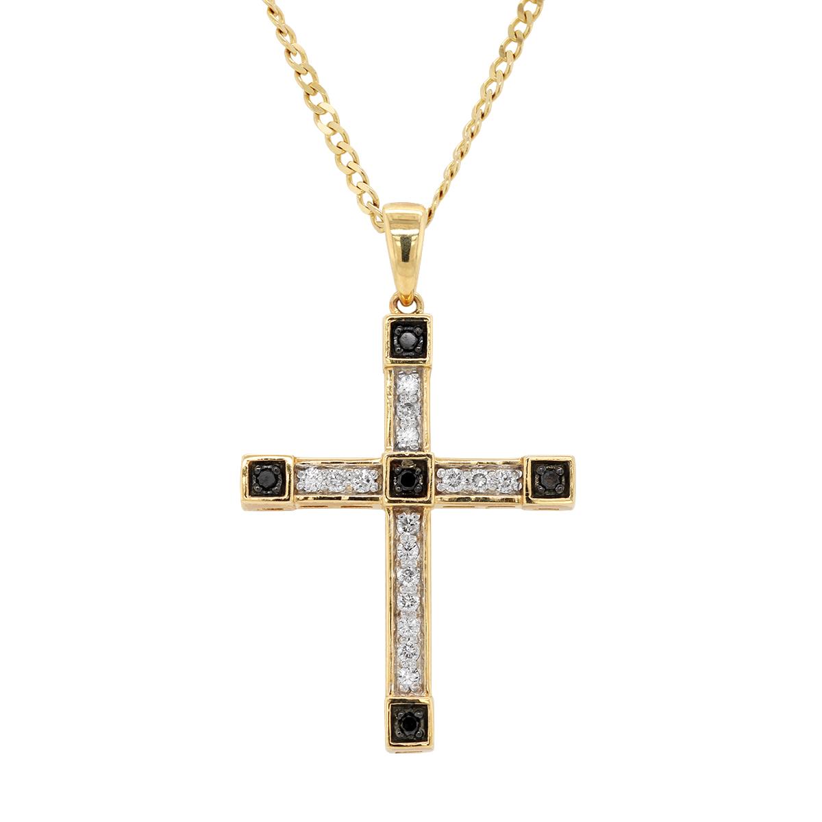 Statement Western Turquoise Christian Cross Necklace, 28