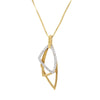 TWO-TONE GOLD PENDANT NECKLACE WITH DIAMONDS, .21 CT TW
