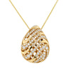 YELLOW GOLD NECKLACE WITH TEAR DROP DIAMOND PENDANT, 1/2 CT TW