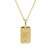 YELLOW GOLD K INITIAL PENDANT NECKLACE