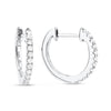 WHITE GOLD AND DIAMOND HOOP EARRINGS, .14 CT TW