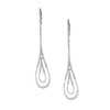 WHITE GOLD TEAR SHAPED DANGLE EARRINGS WITH DIAMONDS, 1.18 CT TW