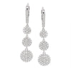 WHITE GOLD DIAMOND PAVE CIRCLE DANGLE EARRINGS, 1.00 CT TW