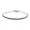 WHITE GOLD AND RUBY TENNIS BRACELET
