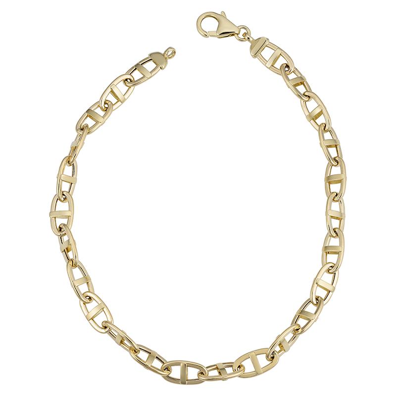 YELLOW GOLD MARINER LINK BRACELET