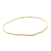 YELLOW GOLD DIAMOND CUT ROPE ANKLET, 10 INCHES