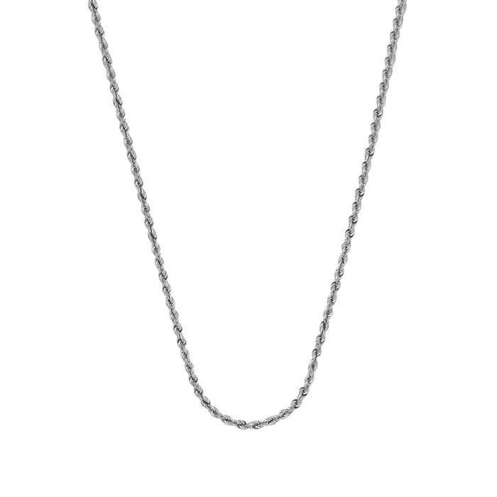 WHITE GOLD ROPE CHAIN