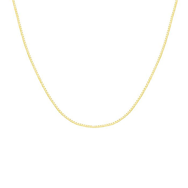 ADJUSTABLE YELLOW GOLD BOX CHAIN - Howard's Jewelry Center