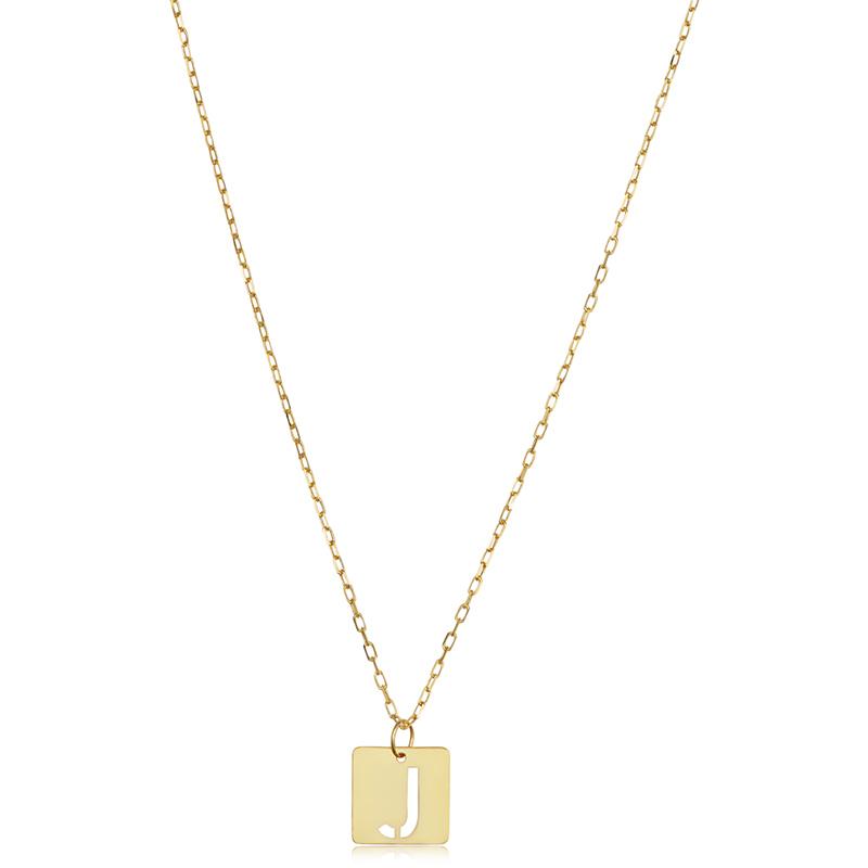 STAMPED INITIAL J PENDANT