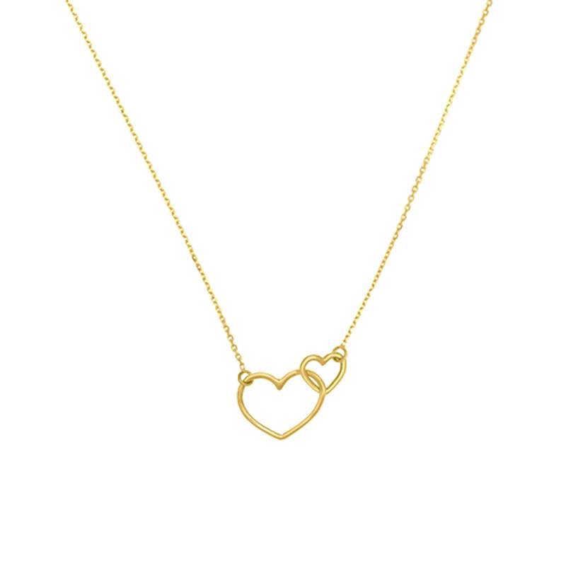 INTERWOVEN OPEN HEART NECKLACE 