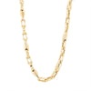 YELLOW GOLD FANCY LINK CHAIN NECKLACE, 22 INCHES