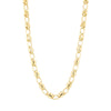 YELLOW GOLD BULLET LINK CHAIN NECKLACE, 26 INCHES