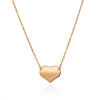 ROSE GOLD HIGH POLISH HEART SHAPED NECKLACE