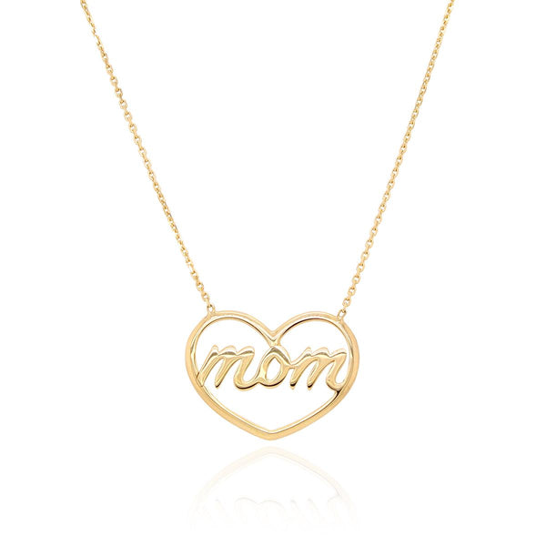 Mom heart 2024 necklace gold