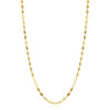 YELLOW GOLD MIRROR LINK CHAIN NECKLACE