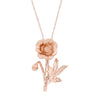 ROSE GOLD NECKLACE WITH POPPY PENDANT