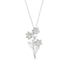 WHITE GOLD NECKLACE WITH NARCISSUS PENDANT