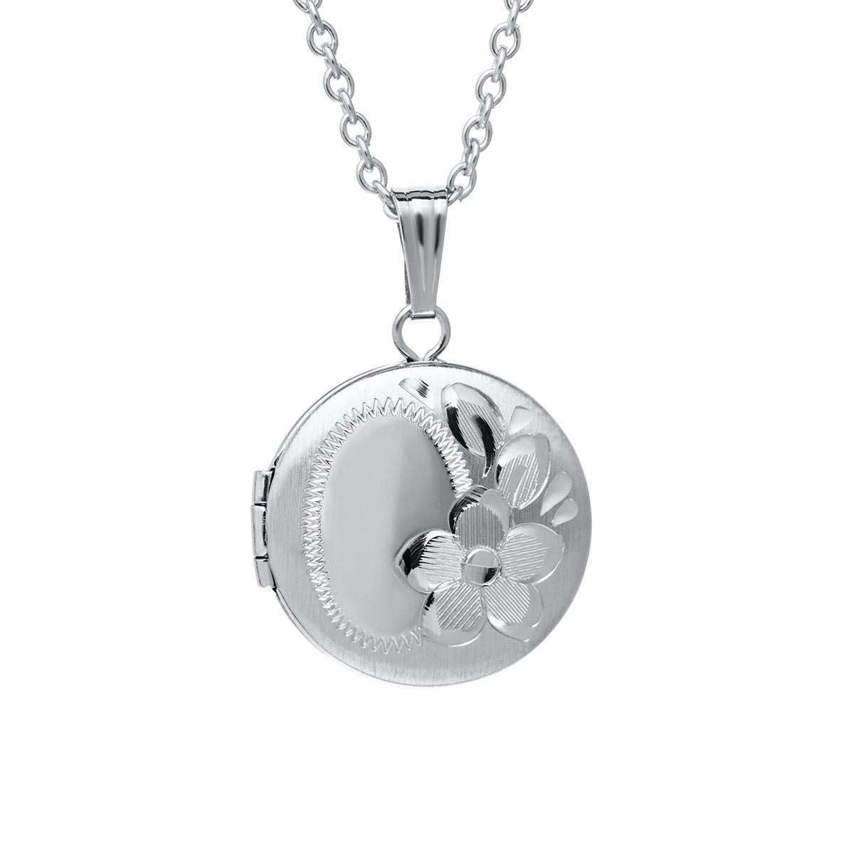 STERLING SILVER CHILDREN&#39;S ROUND LOCKET