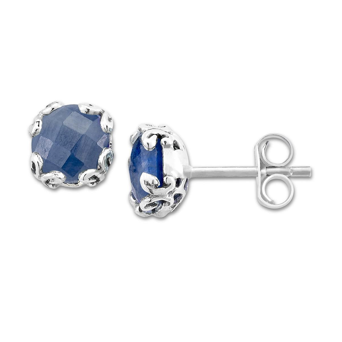 SAMUEL B. SAPPHIRE STUD EARRINGS