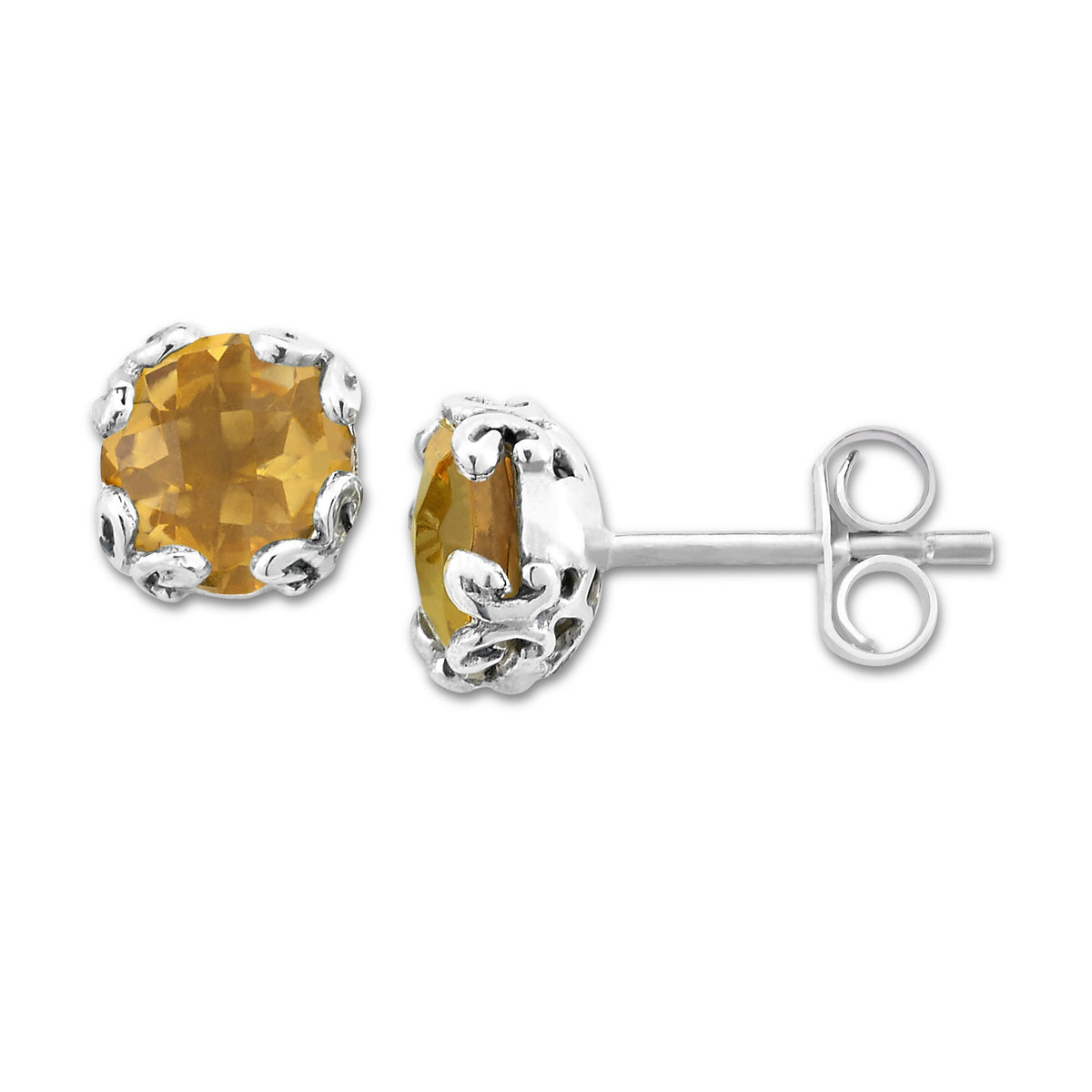 SAMUEL B. CITRINE STUD EARRINGS