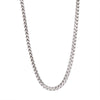 STERLING SILVER SQUARE FRANCO CHAIN NECKLACE, 22 INCHES