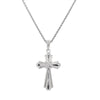 STERLING SILVER CROSS CHARM WITH TEXTURED FINISH AND X DESIGN