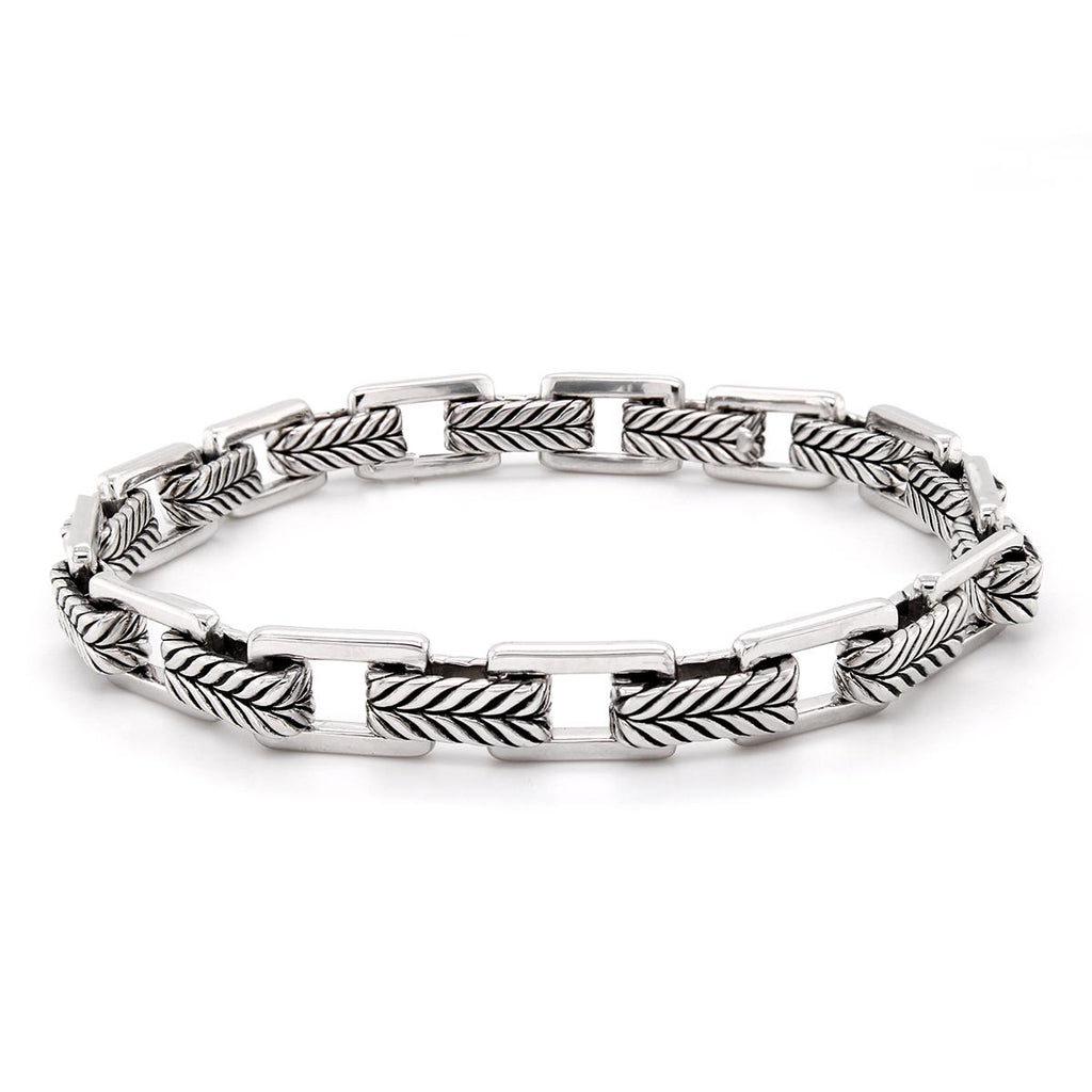 MODERN MEN'S STERLING SILVER BRACELET - Howard's Jewelry Center